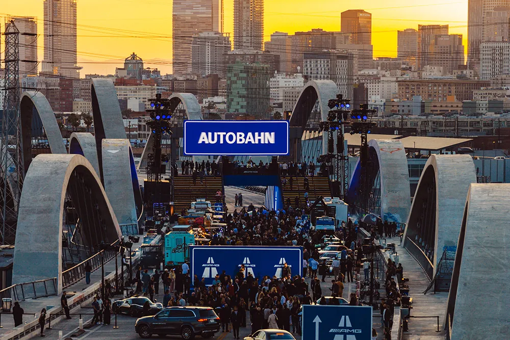 How Brad Pitt and Mercedes Transformed L.A.’s 6th Street Viaduct into a German Autobahn
