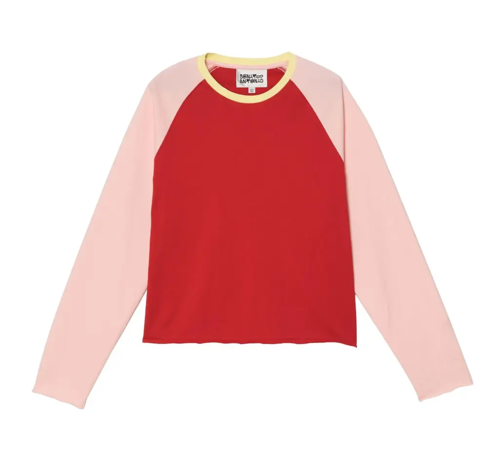 Zara Benito Antonio Collection Color Blocked Cropped T-Shirt