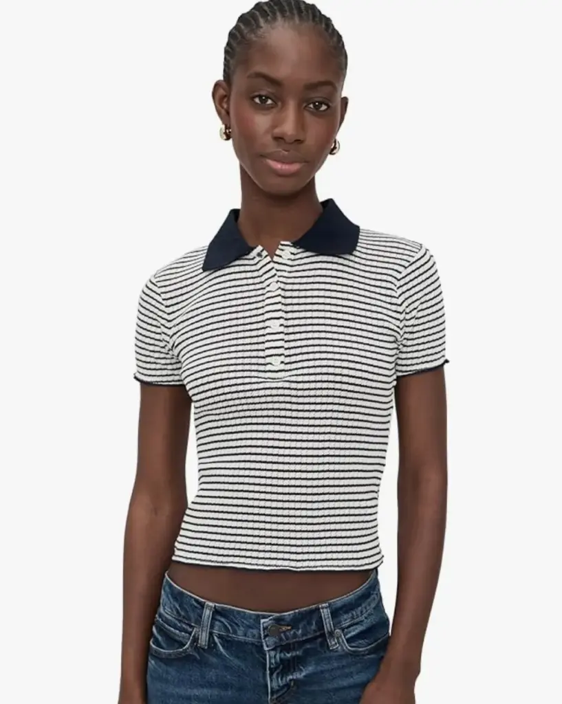 Frame Women's The Pointelle Polo