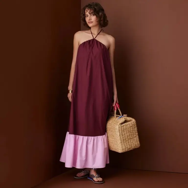 Rosie Assoulin x Target Halter Flounce Colorblock Maxi Dress