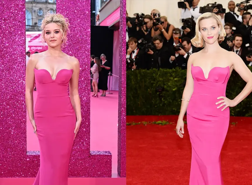 Pretty in Pink: ‘Elle’ Star Lexi Minetree Wears Reese Witherspoon’s 2014 Met Gala Look to London Premiere of ‘Legally Blonde’ Prequel