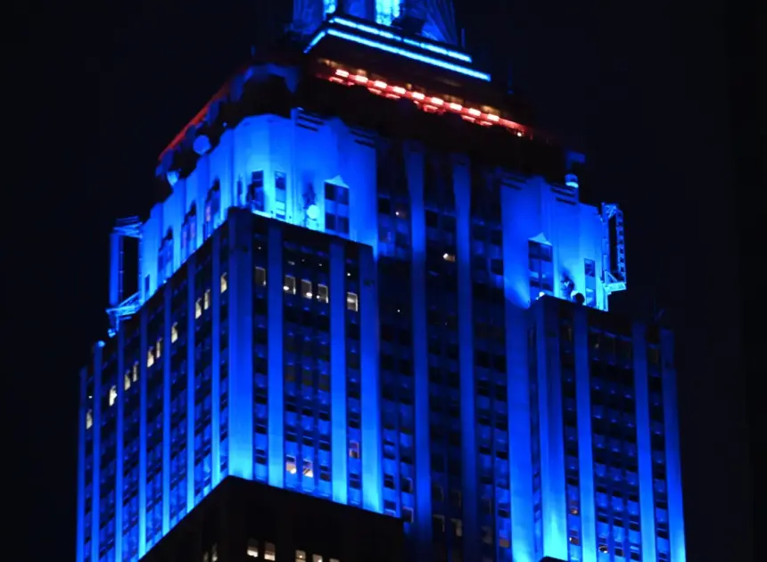 Taylor Swift’s Something Blue? Empire State Building Glow Ups Over Manhattan