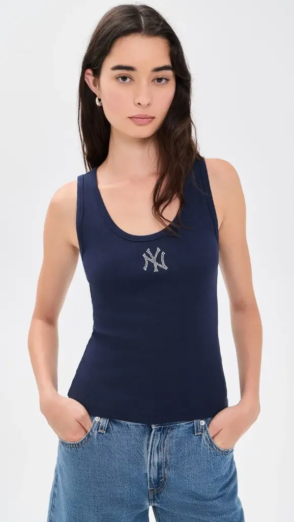 Sporty & Rich Yankees Krystal Cropped Tank