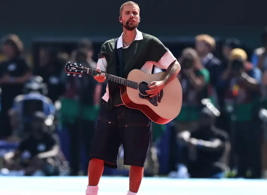 Justin Bieber’s Sneakers Worn During World Cup Final Performance Sold at Auction for Almost $30K