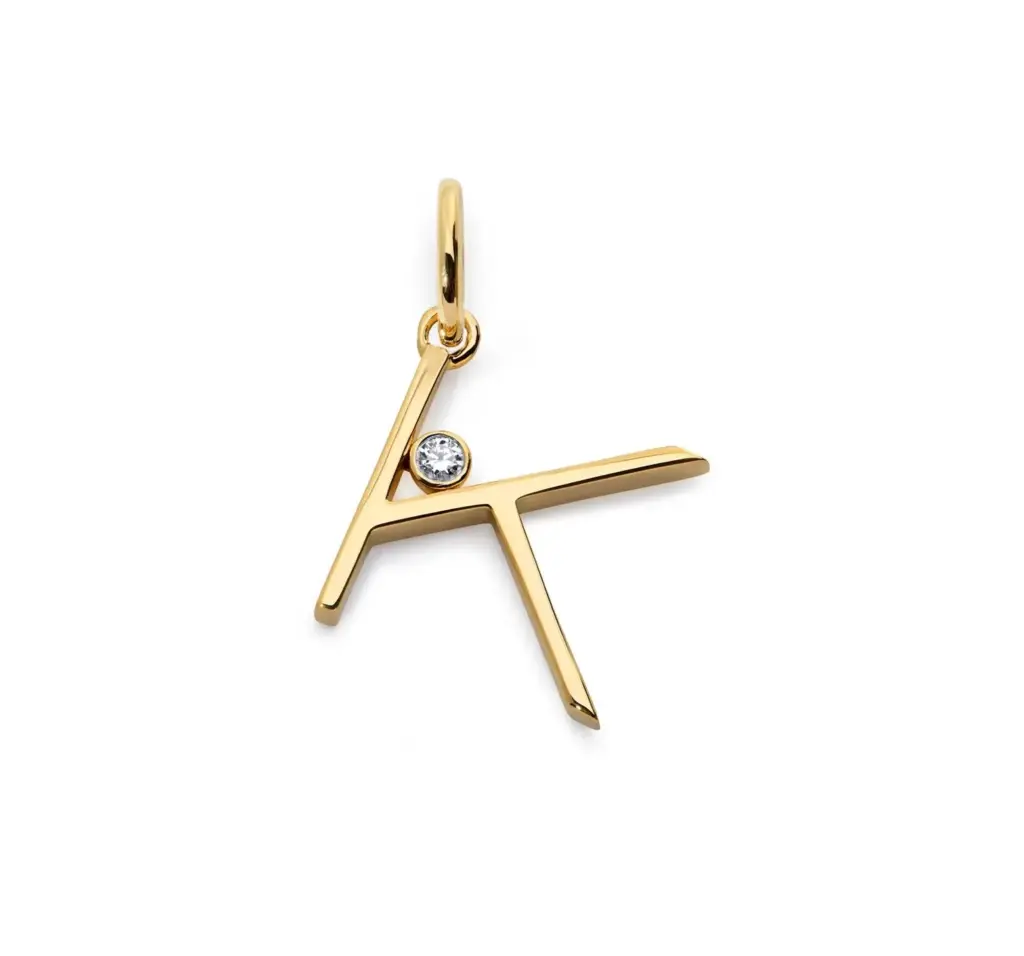 Monica Vinader Lab Grown Diamond Initial Pendant