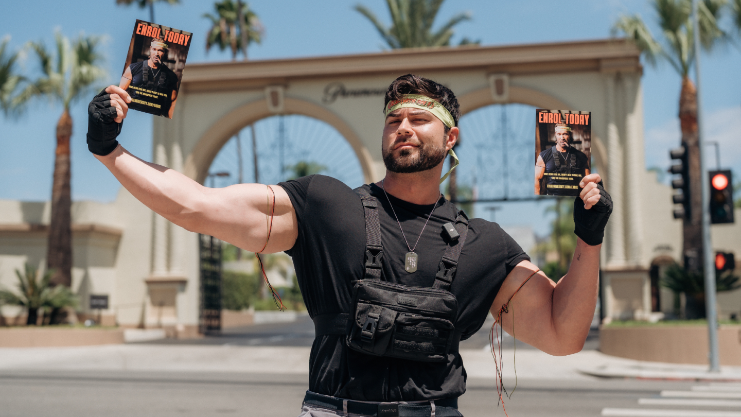 Inside the Gen Z Film Publicity Stunt That Had Manosphere Poster Boy Kyle University Stationed Outside L.A., London Studios (Exclusive)