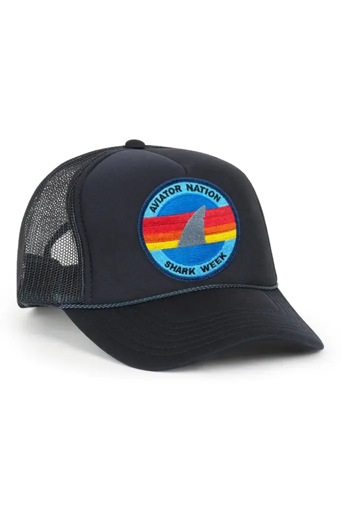 Aviator Nation Shark Week 2025 Vintage Low Rise Trucker