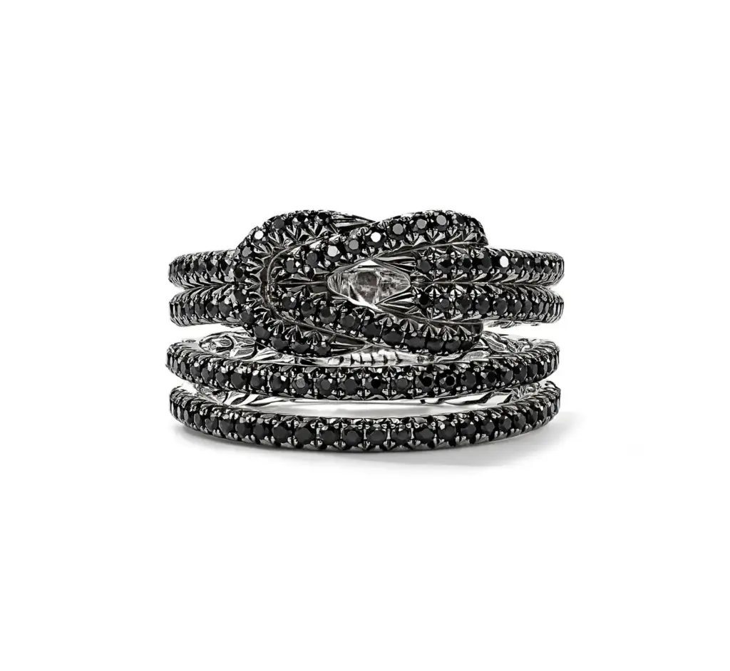 John Hardy Love Knot Ring, Black Sapphire