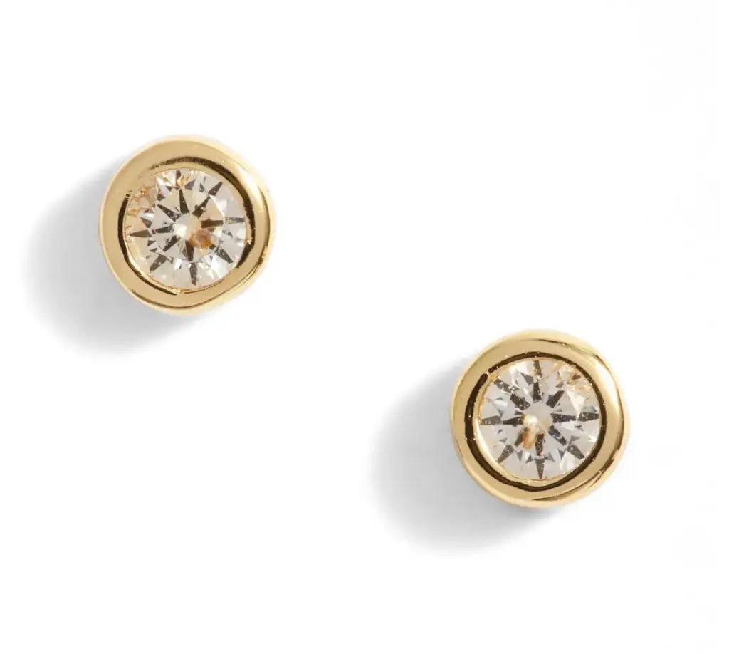 Argento Vivo Sterling Silver Lab Grown Diamond Stud Earrings