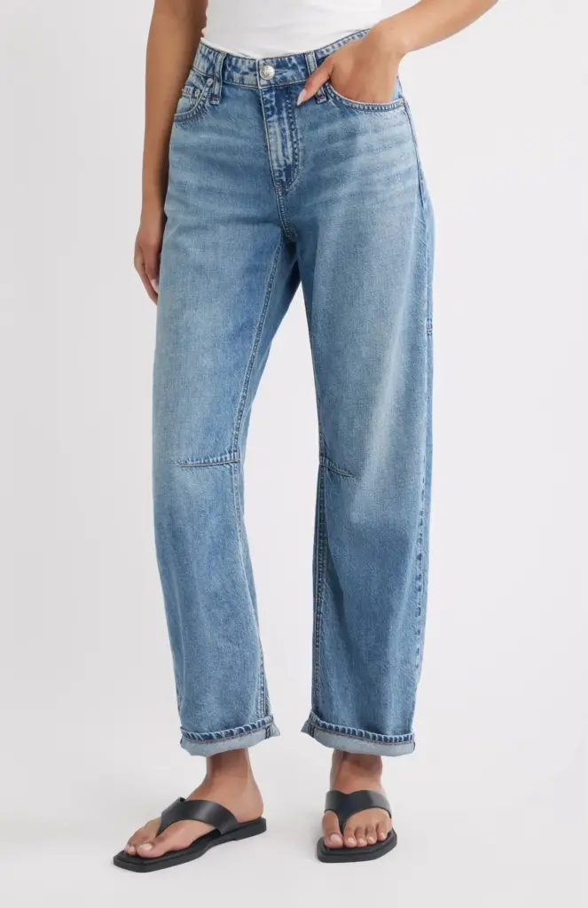 Rag & Bone Featherweight Stevie Mid Rise Tapered Jeans