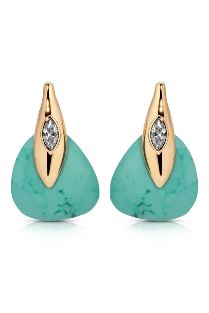 Ettika Turquoise & Crystal Earrings