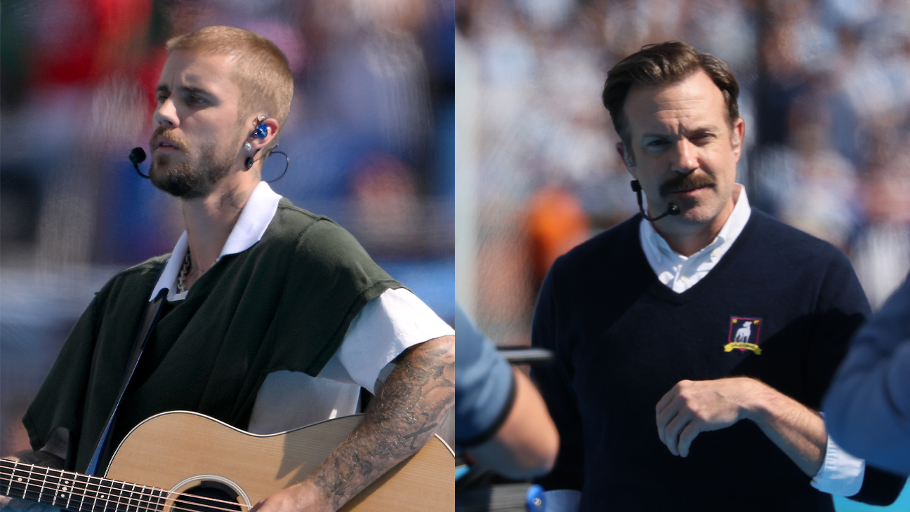 Jason Sudeikis Brings Ted Lasso to World Cup Halftime Show to Hype Up Justin Bieber