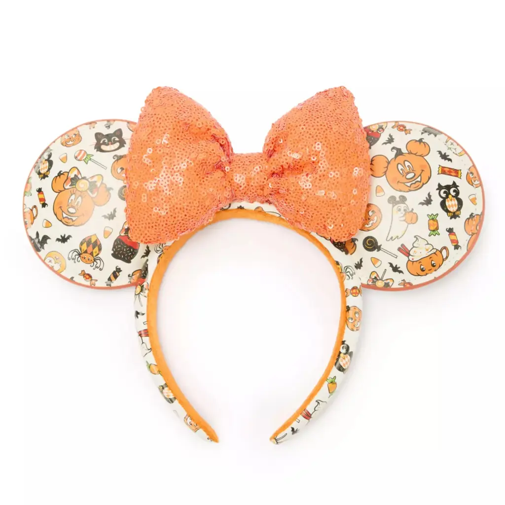 Mickey and Minnie Mouse Halloween Ear Headband for Adults