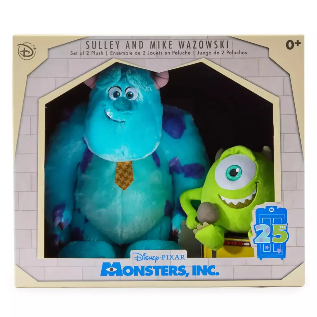 Sulley and Mike Wazowski Plush Set Monsters, Inc. 25th Anniversary