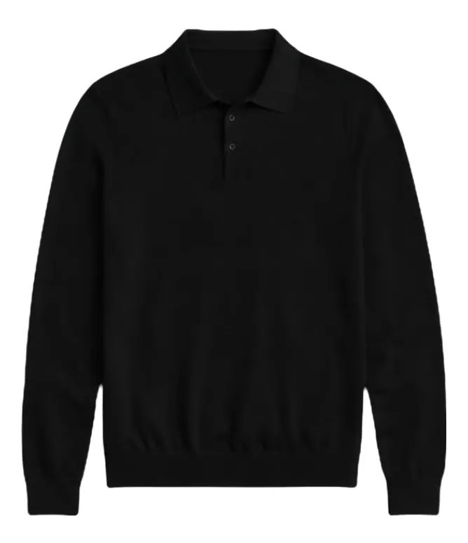 Awearness Kenneth Cole Merino Wool Long Sleeve Polo Sweater