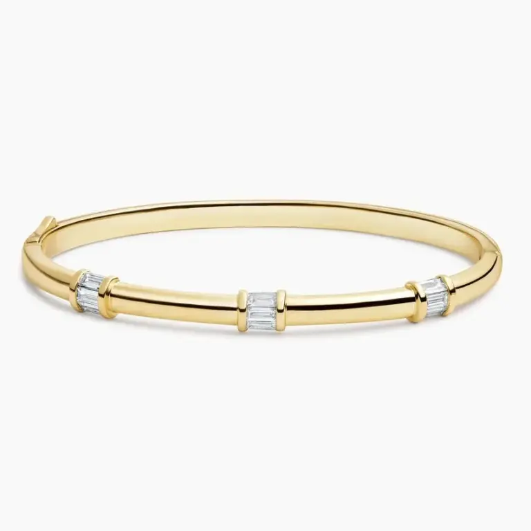 Brilliant Earth Elizabeth Taylor Baguette Lab Diamond Station Bangle