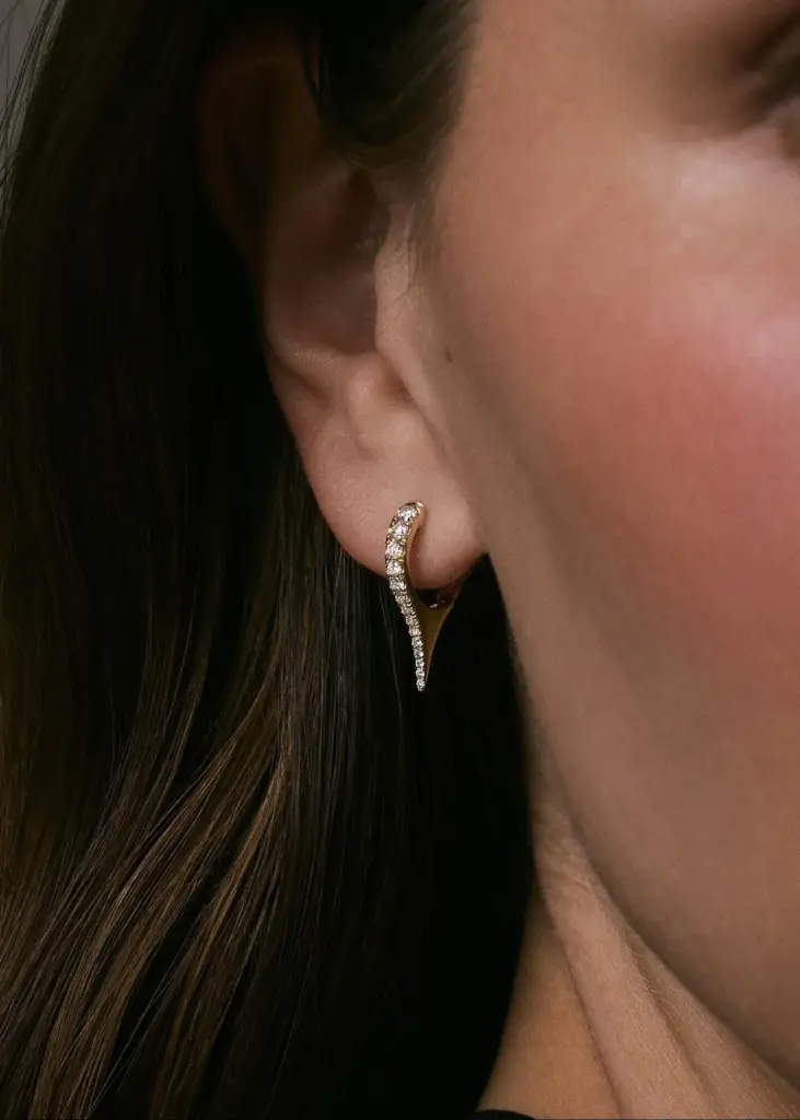Kinn x Prince Point Pavé Diamond Huggie Earrings