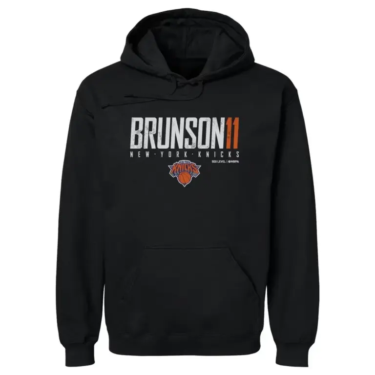 Jalen Brunson New York Knicks 500 Level Elite Pullover Hoodie